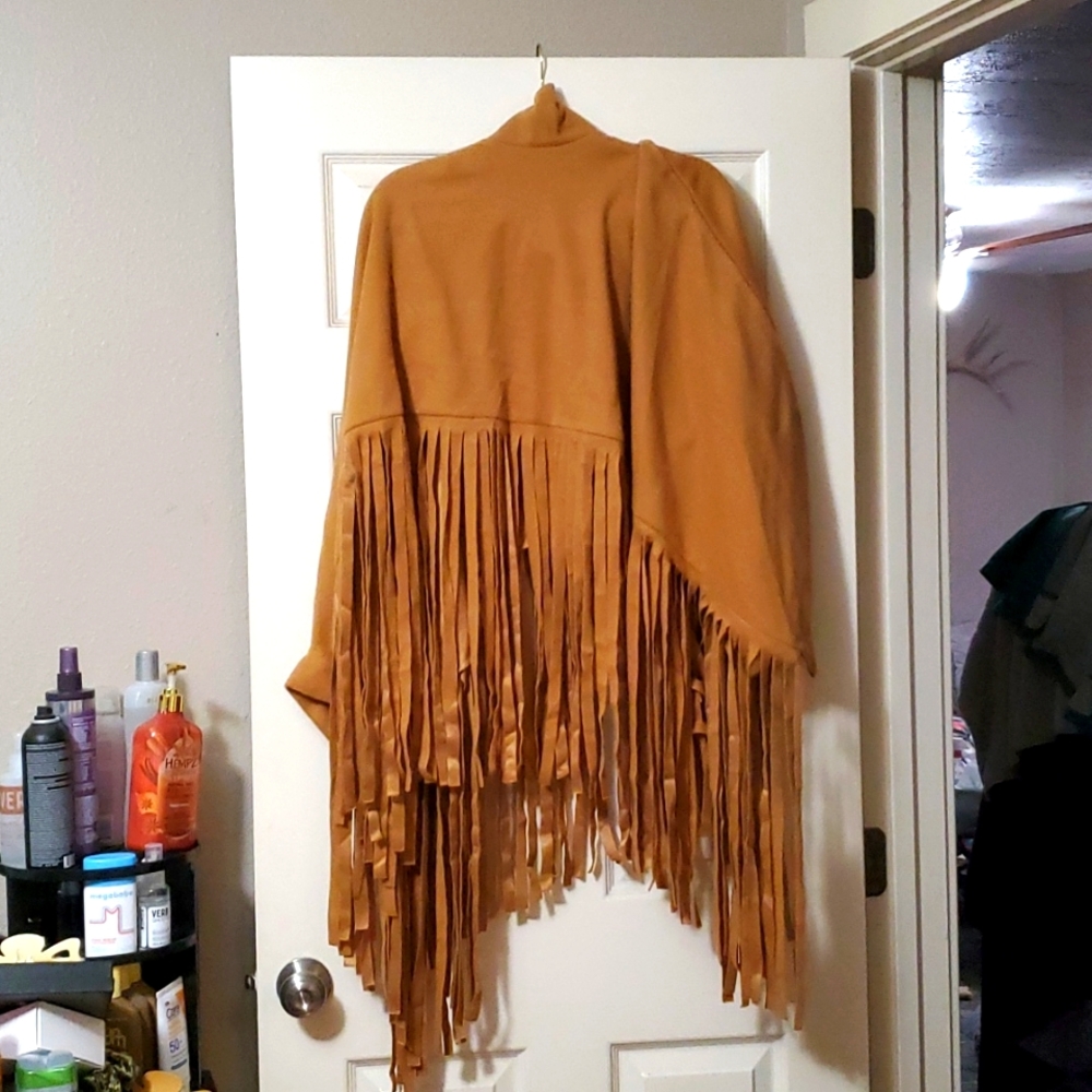 Fringe poncho cover